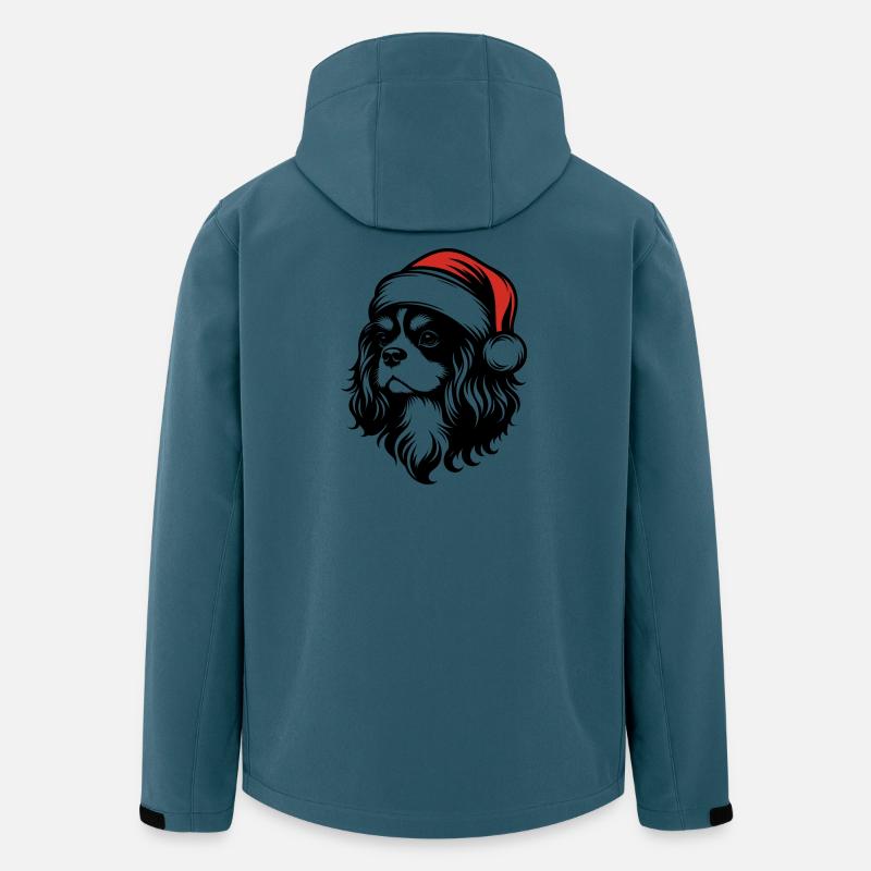 Cavalier King Christmas - Elegantes Geschenk - Recycelte Männer Softshell-Jacke von Stanley/Stella - Dunkles Petrol