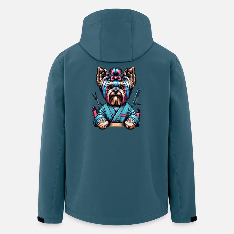 Yorkshire Terrier Friseurin - Recycelte Männer Softshell-Jacke von Stanley/Stella - Dunkles Petrol