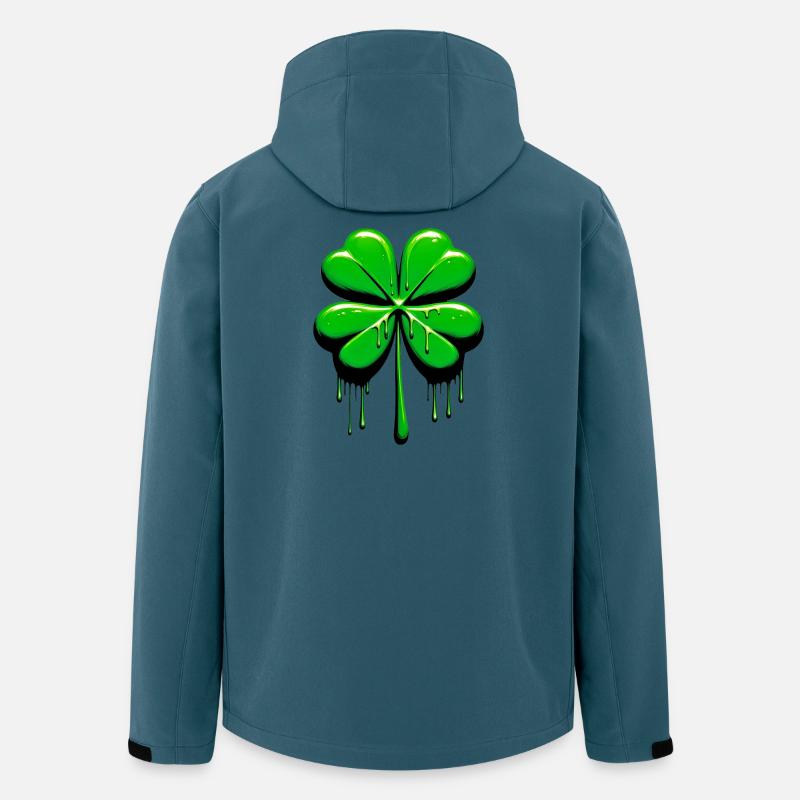 Vierblättriges Kleeblatt - Recycelte Männer Softshell-Jacke von Stanley/Stella - Dunkles Petrol