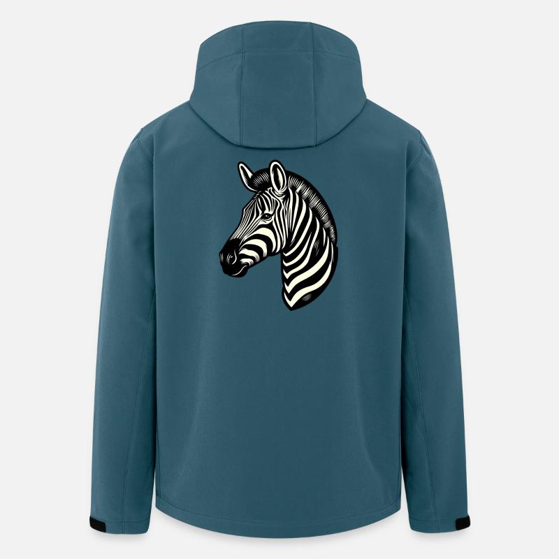 Zebra - Recycelte Männer Softshell-Jacke von Stanley/Stella - Dunkles Petrol