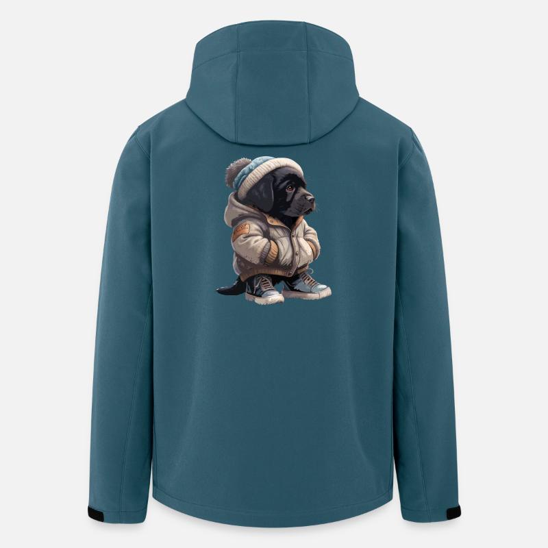 Labrador Retriever Winter Outfit - Recycelte Männer Softshell-Jacke von Stanley/Stella - Dunkles Petrol
