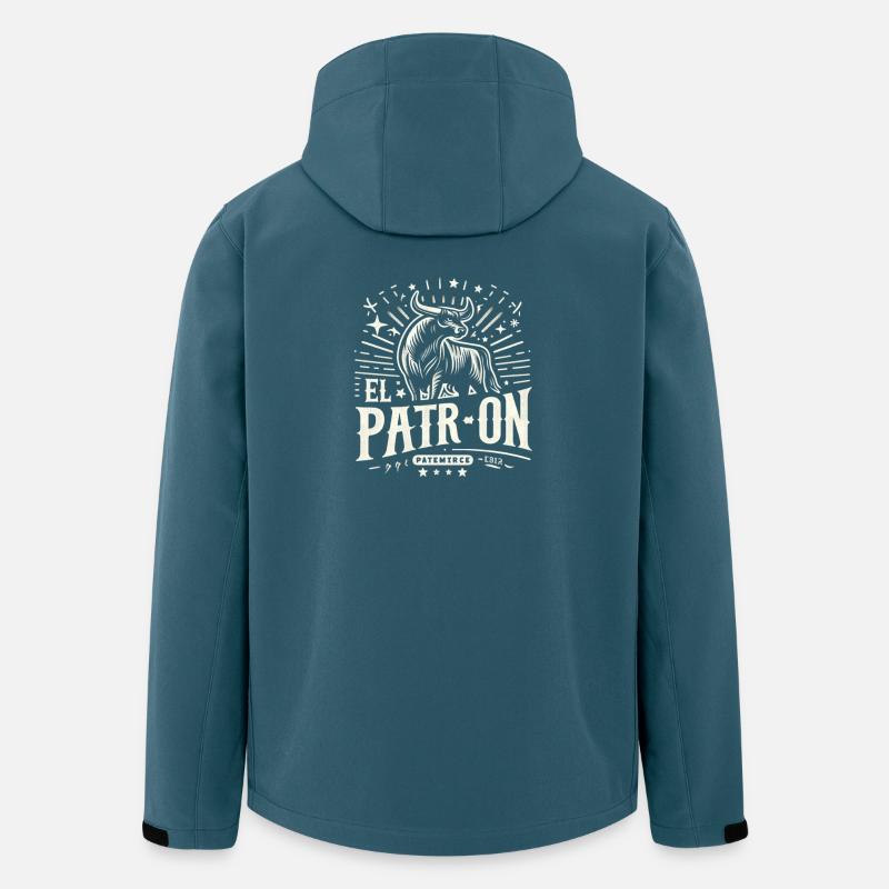 El PatrOn Stier Logo - Recycelte Männer Softshell-Jacke von Stanley/Stella - Dunkles Petrol