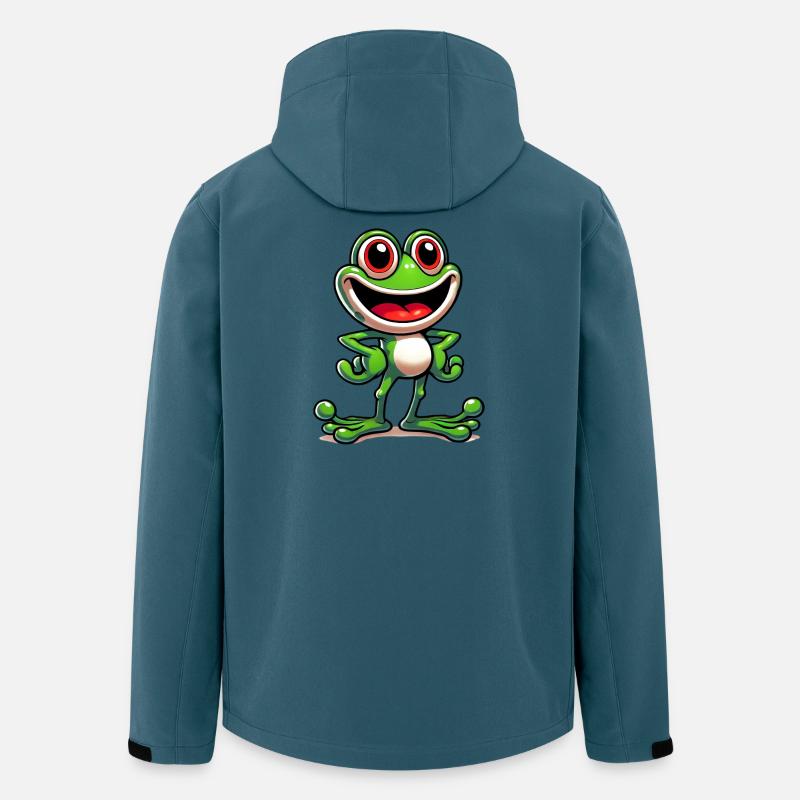 Frosch - Recycelte Männer Softshell-Jacke von Stanley/Stella - Dunkles Petrol