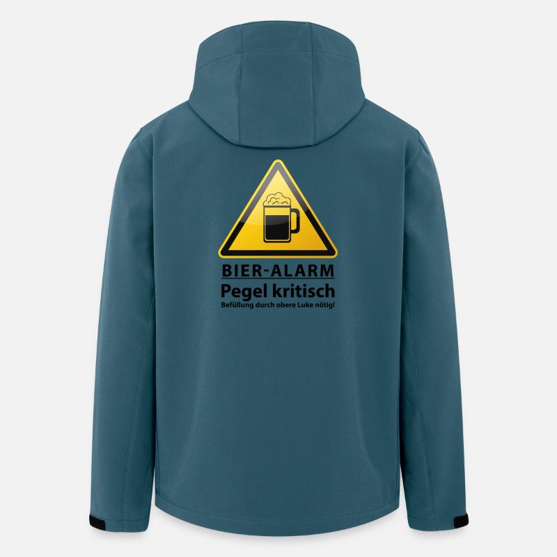 Bier Alarm! Warnzeichen - Recycelte Männer Softshell-Jacke von Stanley/Stella - Dunkles Petrol