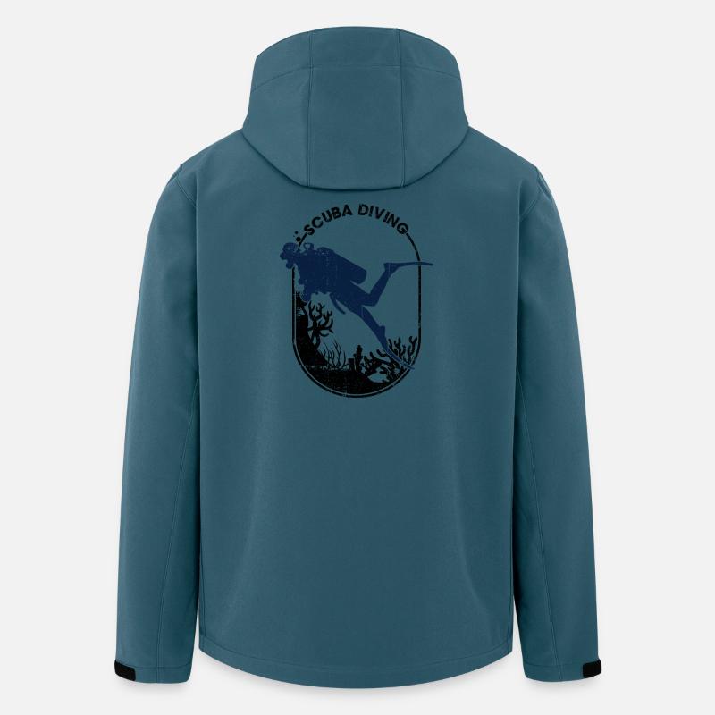 Tauchen Taucher Silhouette Design - Recycelte Männer Softshell-Jacke von Stanley/Stella - Dunkles Petrol