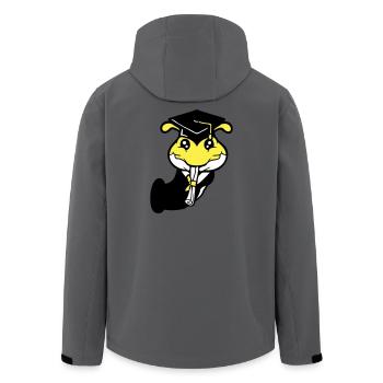 Hole Caterpillar School leaving certificate High school diploma passed college - Men’s Recycled Softshell Jacket by Stanley/Stella - stargazer - Back - AI Model Male 185 light (185cm)