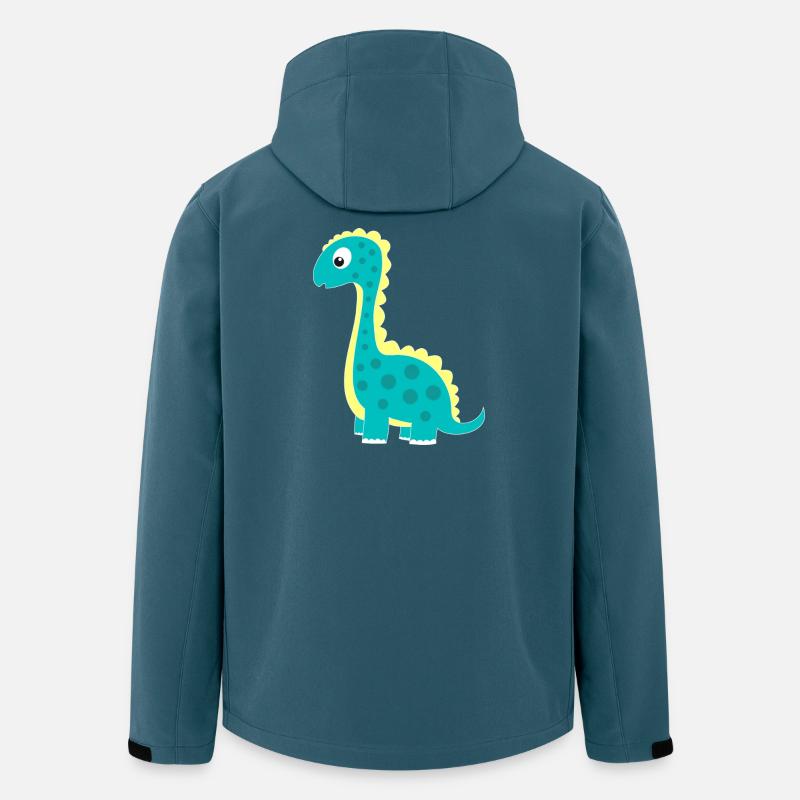 Kuscheliger Dinosaurier Glücksbringer - Recycelte Männer Softshell-Jacke von Stanley/Stella - Dunkles Petrol