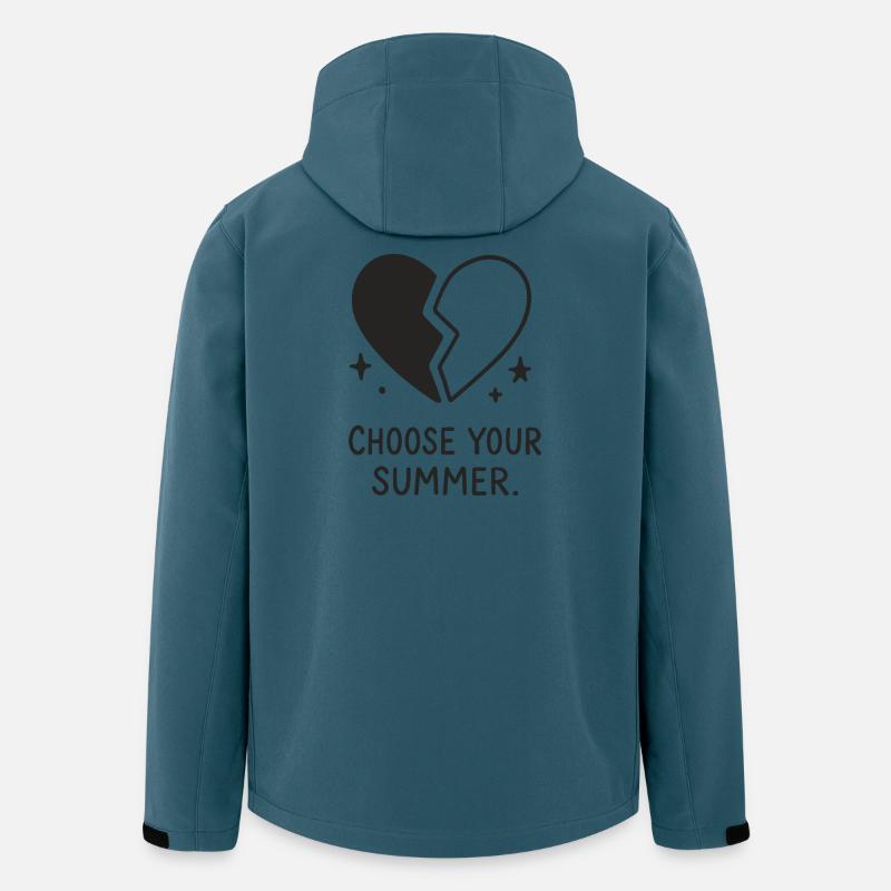Choose Your Summer – Broken Heart - Recycelte Männer Softshell-Jacke von Stanley/Stella - Dunkles Petrol