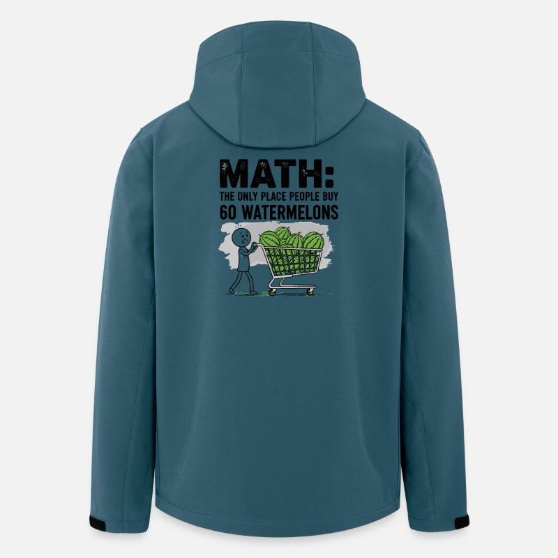 Pastèque passionné citation design - Veste softshell homme en polyester recyclé Stanley/Stella - bleu pétrole foncé