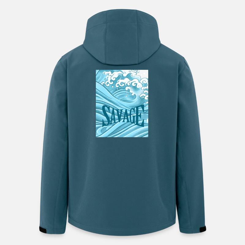Savage water - Recycelte Männer Softshell-Jacke von Stanley/Stella - Dunkles Petrol