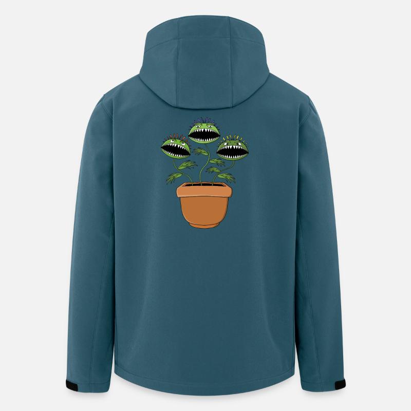 Lebendige fleischfressende Pflanze Illustration - Recycelte Männer Softshell-Jacke von Stanley/Stella - Dunkles Petrol