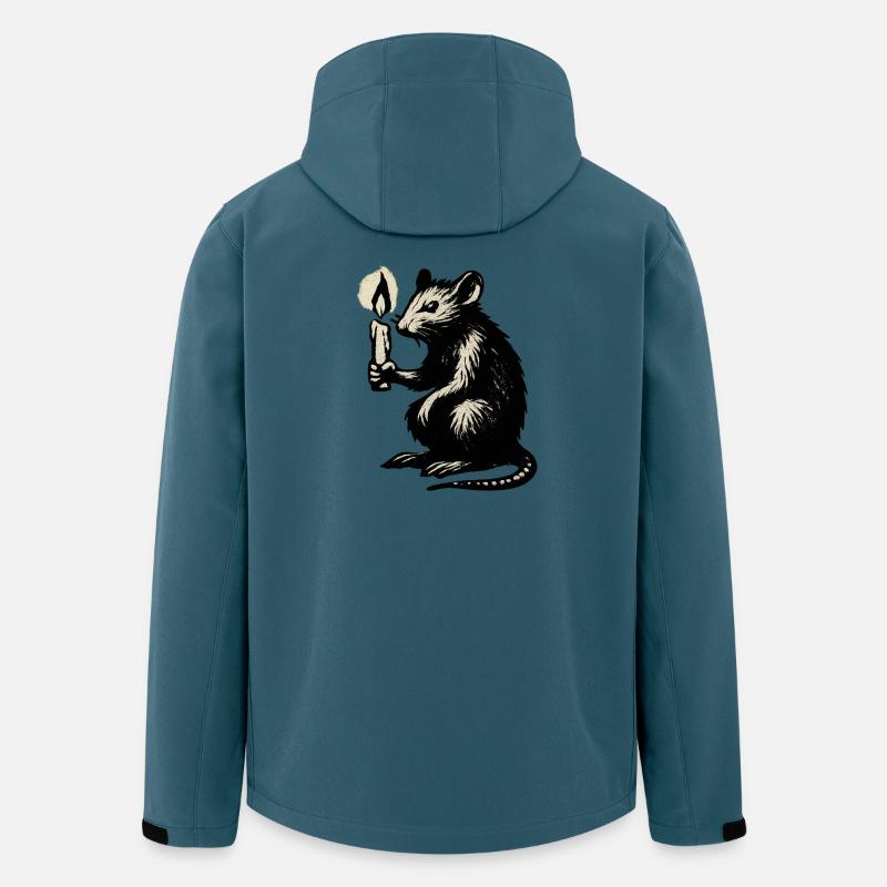 Maus Kerzenlicht - Recycelte Männer Softshell-Jacke von Stanley/Stella - Dunkles Petrol