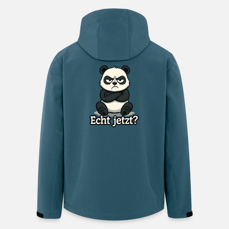 Panda Echt Jetzt? - Recycelte Männer Softshell-Jacke von Stanley/Stella - Dunkles Petrol