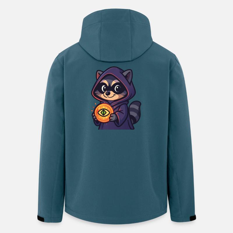 Wenn ein Racoon was findet - Recycelte Männer Softshell-Jacke von Stanley/Stella - Dunkles Petrol