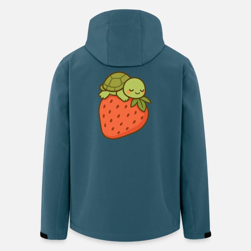 Strawberry Turtle Cozy - Recycelte Männer Softshell-Jacke von Stanley/Stella - Dunkles Petrol