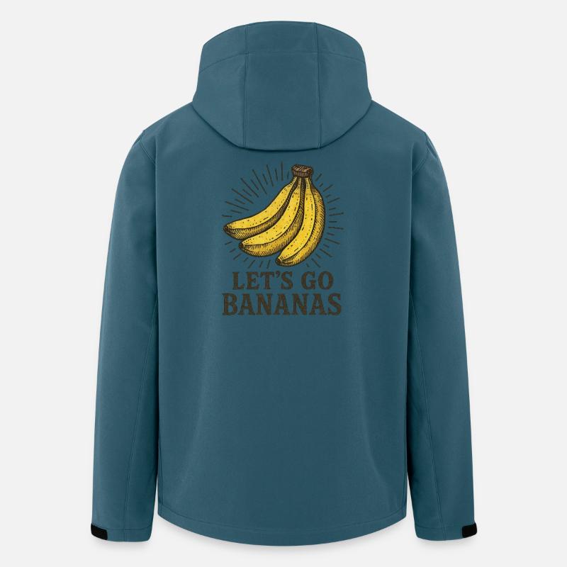 Bananen Lets Go Bananen - Recycelte Männer Softshell-Jacke von Stanley/Stella - Dunkles Petrol