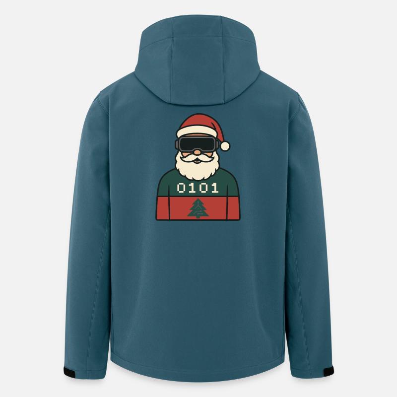 Cyber Santa VR Conception de Noël - Veste softshell homme en polyester recyclé Stanley/Stella - bleu pétrole foncé