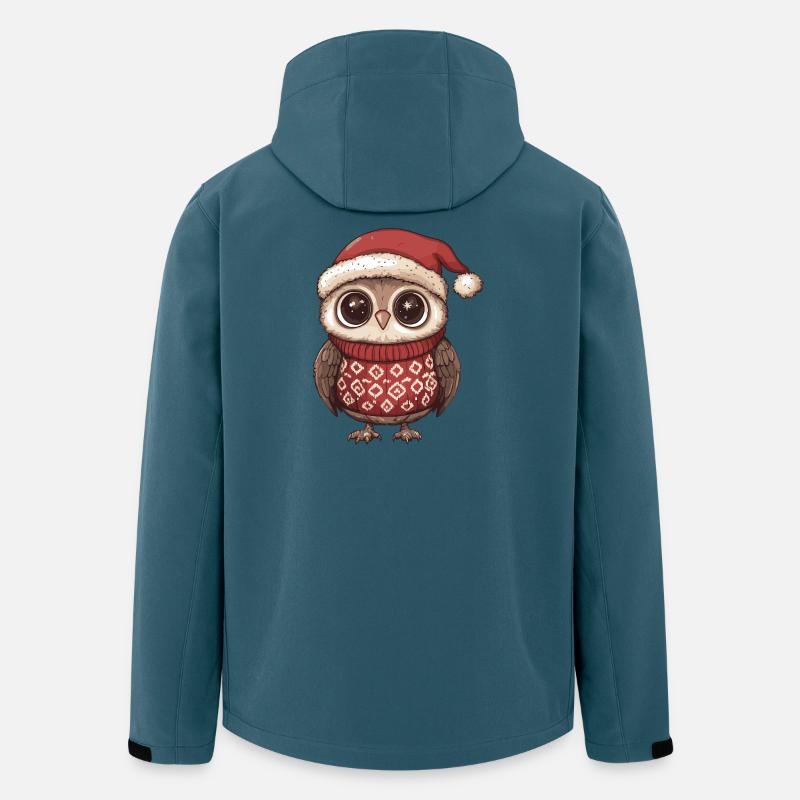 Eule Weihnachten Xmas - Recycelte Männer Softshell-Jacke von Stanley/Stella - Dunkles Petrol