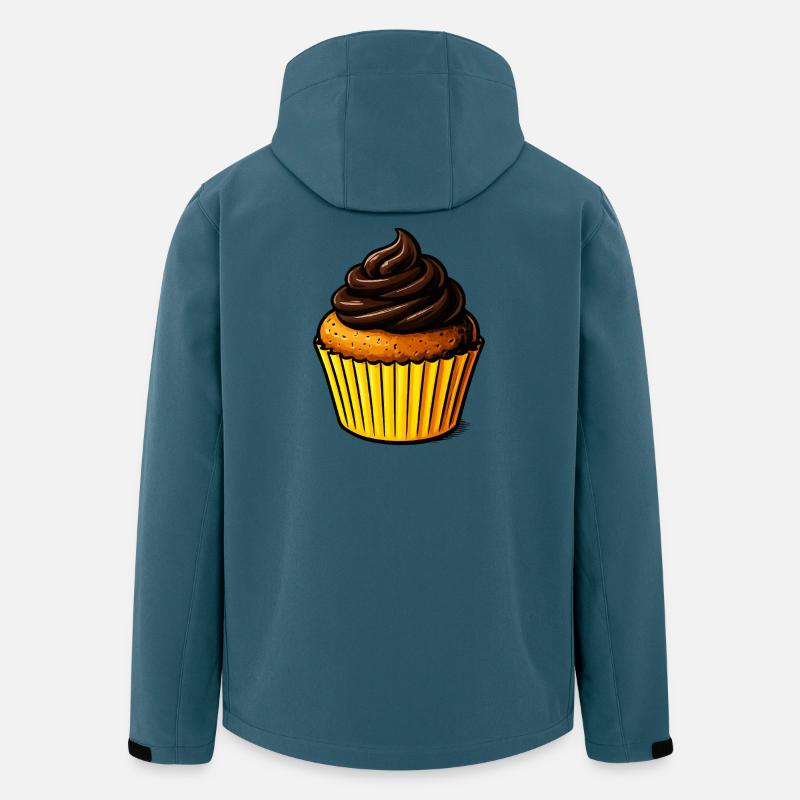 Schokoladen Cupcake Illustration - Recycelte Männer Softshell-Jacke von Stanley/Stella - Dunkles Petrol