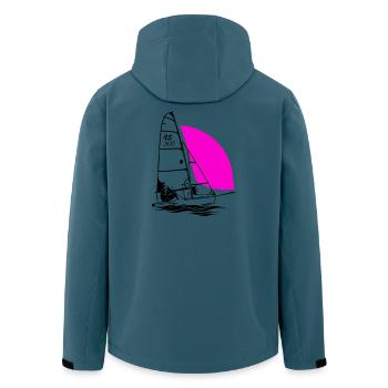 RS 500 Segeljolle Regatta segeln Segelsport farbig - Recycelte Männer Softshell-Jacke von Stanley/Stella - Dunkles Petrol - Hinten - AI Model Male 185 light (185cm)