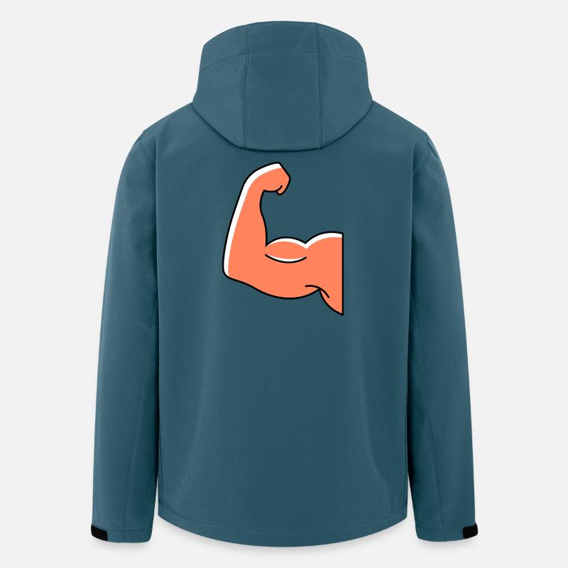 Muskeln hantel icon - Recycelte Männer Softshell-Jacke von Stanley/Stella - Dunkles Petrol