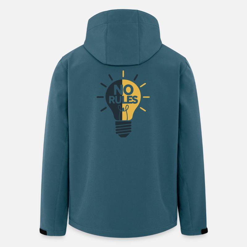 No Rules Lichtkugel Design - Recycelte Männer Softshell-Jacke von Stanley/Stella - Dunkles Petrol