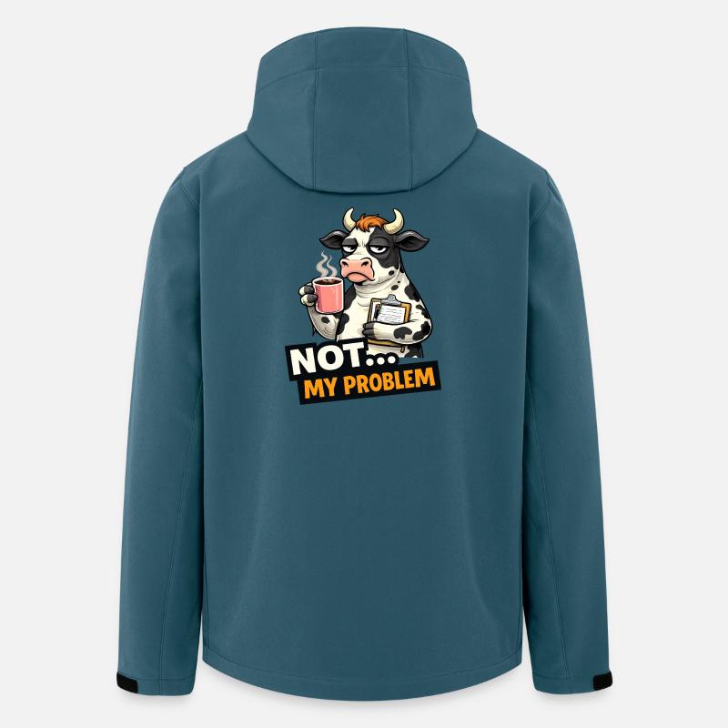 Not My Problem Cow Coffee Mood - Men’s Recycled Softshell Jacket by Stanley/Stella - stargazer
