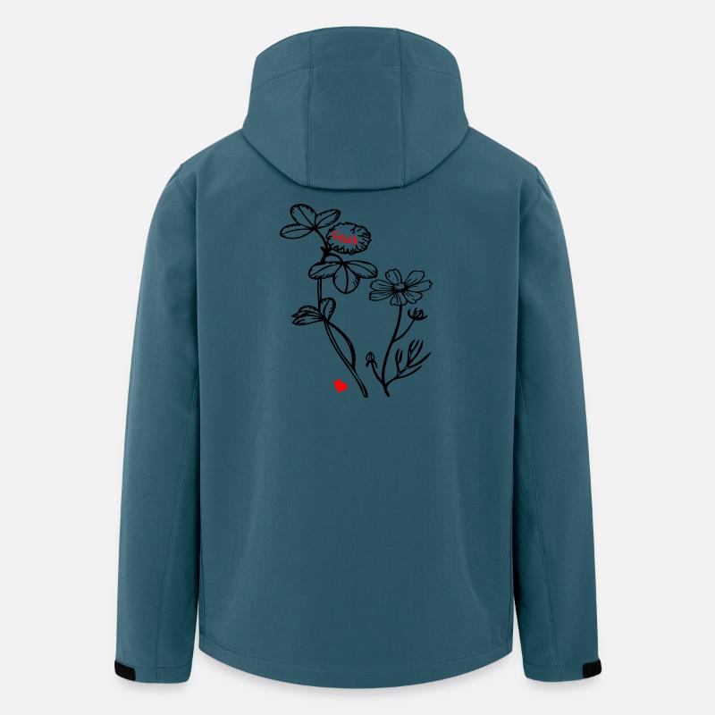 Wildblumen - Recycelte Männer Softshell-Jacke von Stanley/Stella - Dunkles Petrol