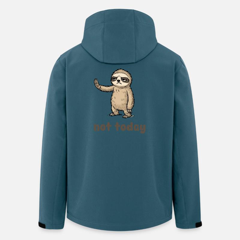 Müdes Faultier mit Spruch - Recycelte Männer Softshell-Jacke von Stanley/Stella - Dunkles Petrol