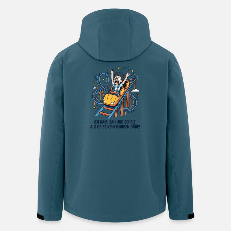 Achterbahn Schreien Wissenschaft - Recycelte Männer Softshell-Jacke von Stanley/Stella - Dunkles Petrol