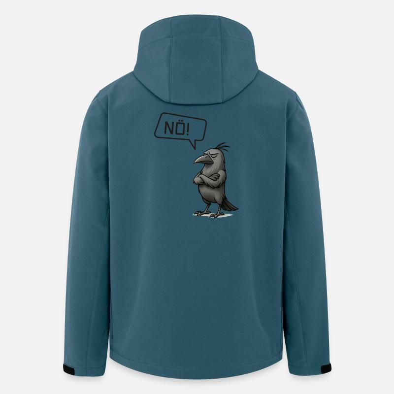 Nö! Krähe – Stures Tier Statement Design - Recycelte Männer Softshell-Jacke von Stanley/Stella - Dunkles Petrol