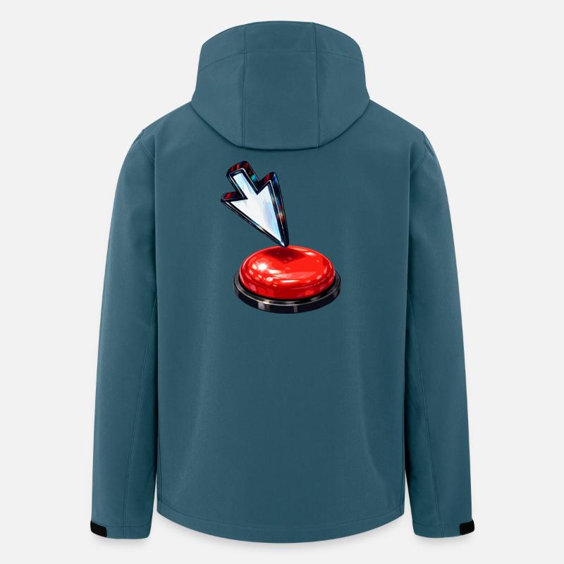 Bouton flèche vers le bas - Veste softshell homme en polyester recyclé Stanley/Stella - bleu pétrole foncé
