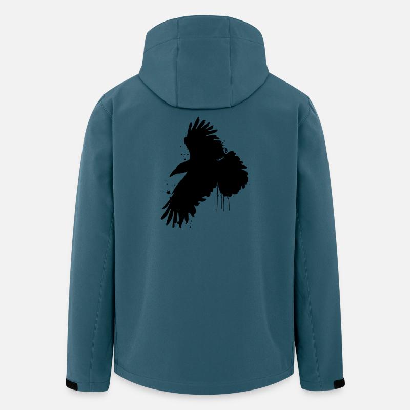 Raben schwarz - Recycelte Männer Softshell-Jacke von Stanley/Stella - Dunkles Petrol