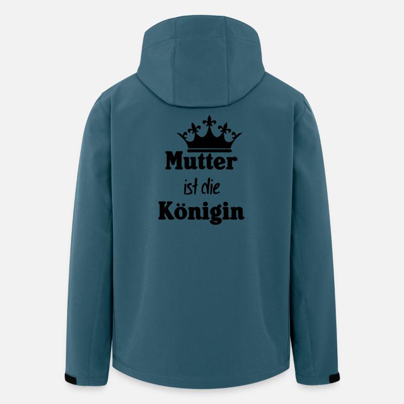 Mutter Königin Mama Muttertag Familie Geschenk - Recycelte Männer Softshell-Jacke von Stanley/Stella - Dunkles Petrol