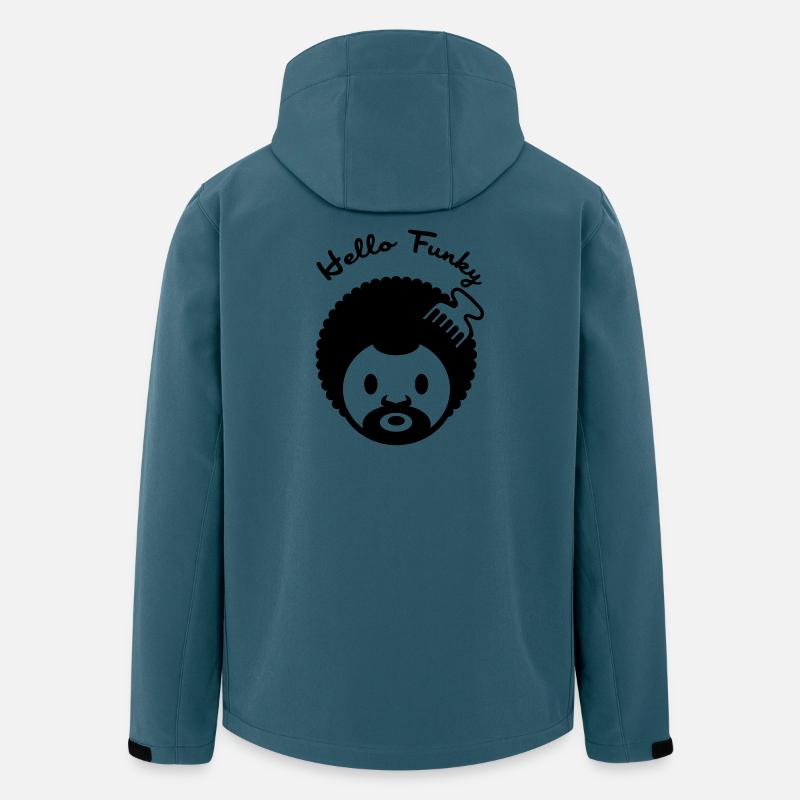 Hello Funky flex - Veste softshell homme en polyester recyclé Stanley/Stella - bleu pétrole foncé