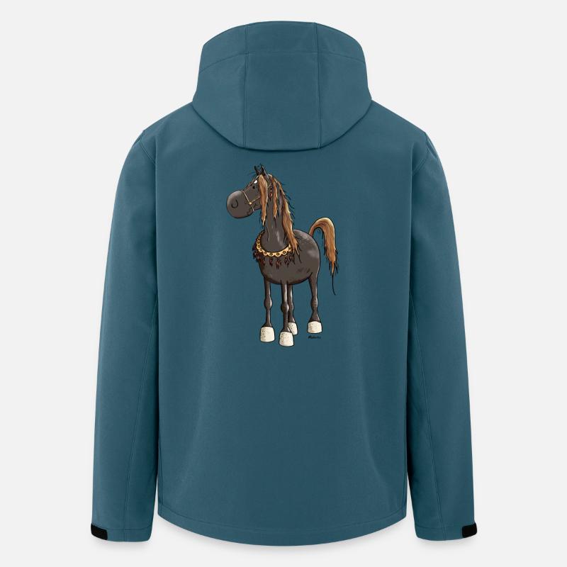 Pfiffiges Araber Pferd - Araber - Recycelte Männer Softshell-Jacke von Stanley/Stella - Dunkles Petrol