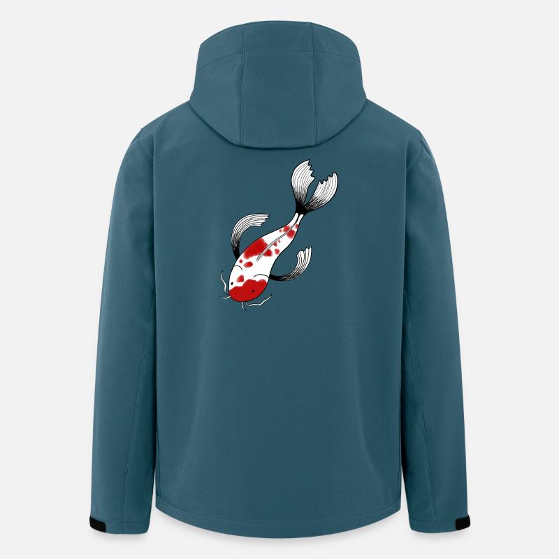 Koi Karpfen Japan - Recycelte Männer Softshell-Jacke von Stanley/Stella - Dunkles Petrol