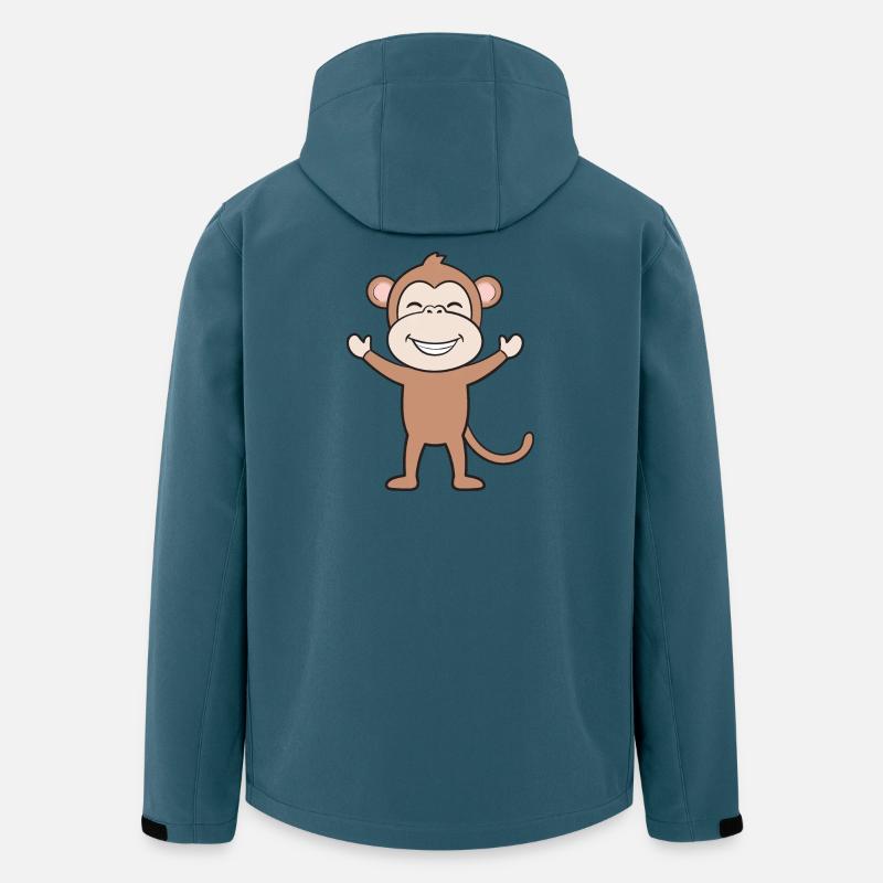 Singes singes - Veste softshell homme en polyester recyclé Stanley/Stella - bleu pétrole foncé