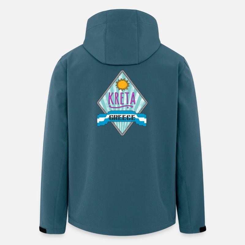 Kreta Griechenland Sonnen-Design - Recycelte Männer Softshell-Jacke von Stanley/Stella - Dunkles Petrol