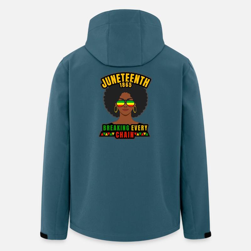 Juneteenth Afro - Recycelte Männer Softshell-Jacke von Stanley/Stella - Dunkles Petrol