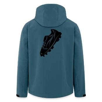 Silhouette d’ombre transparente de chaussure de football - Veste softshell homme en polyester recyclé Stanley/Stella - bleu pétrole foncé - Dos - AI Model Male 185 light (185cm)