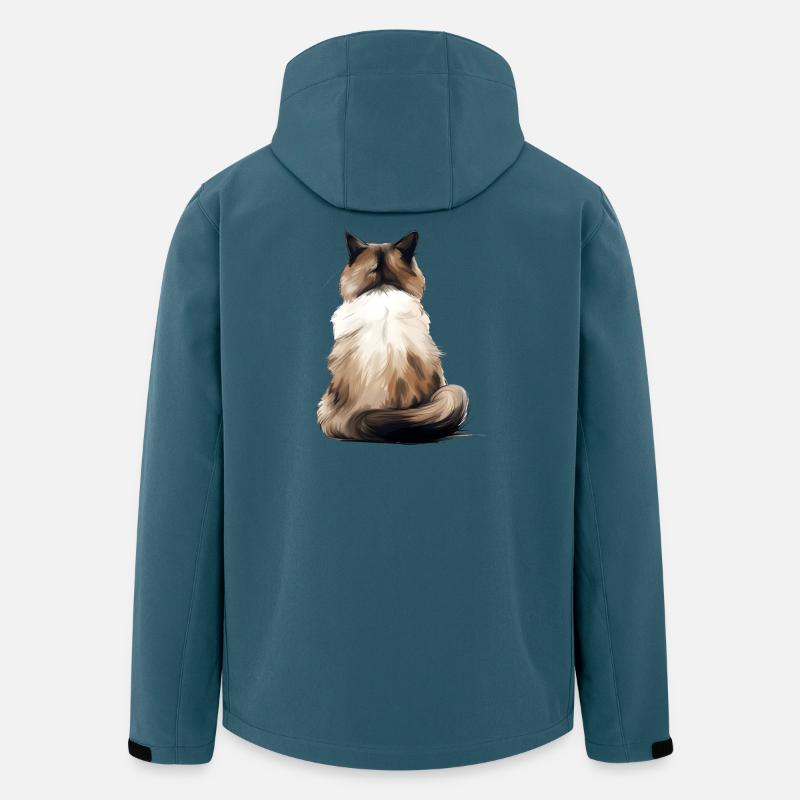 Birma-Katze - Recycelte Männer Softshell-Jacke von Stanley/Stella - Dunkles Petrol