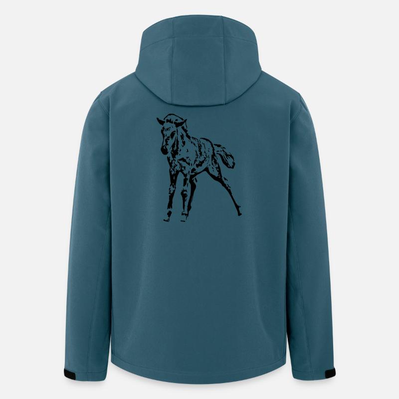 Pferde T-shirt Geschenk Reiter - Recycelte Männer Softshell-Jacke von Stanley/Stella - Dunkles Petrol