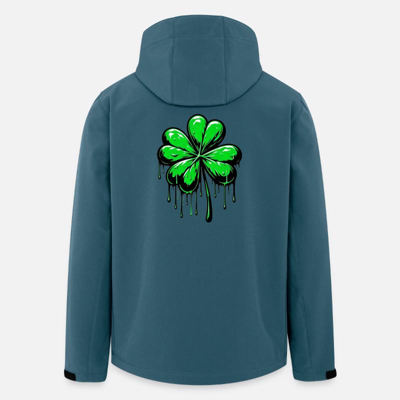 Vierblättriges Kleeblatt - Recycelte Männer Softshell-Jacke von Stanley/Stella - Dunkles Petrol