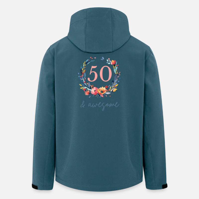 50 & awesome! customizable - Men’s Recycled Softshell Jacket by Stanley/Stella - stargazer