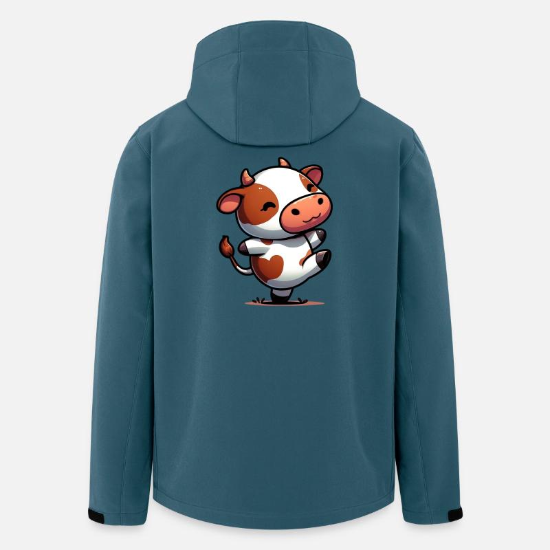 Kuh - Recycelte Männer Softshell-Jacke von Stanley/Stella - Dunkles Petrol
