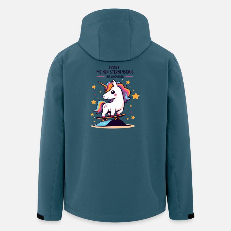 Skateboard-Einhorn - Recycelte Männer Softshell-Jacke von Stanley/Stella - Dunkles Petrol