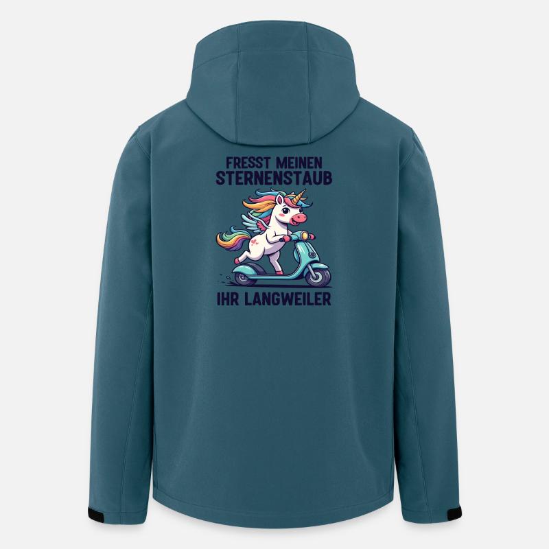 Roller-Einhorn - Recycelte Männer Softshell-Jacke von Stanley/Stella - Dunkles Petrol