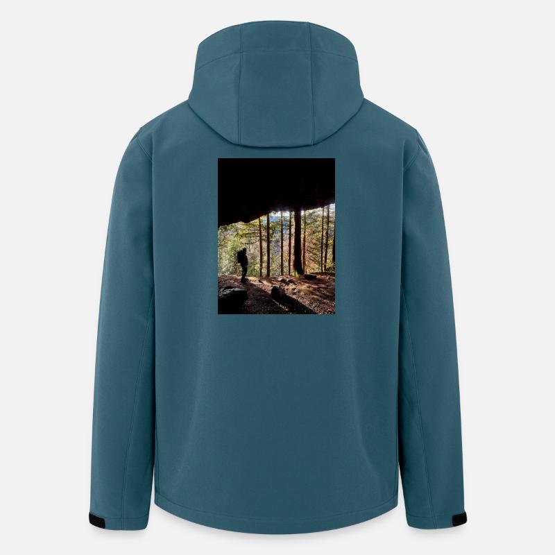 Waldwanderer Naturkunst Design - Recycelte Männer Softshell-Jacke von Stanley/Stella - Dunkles Petrol