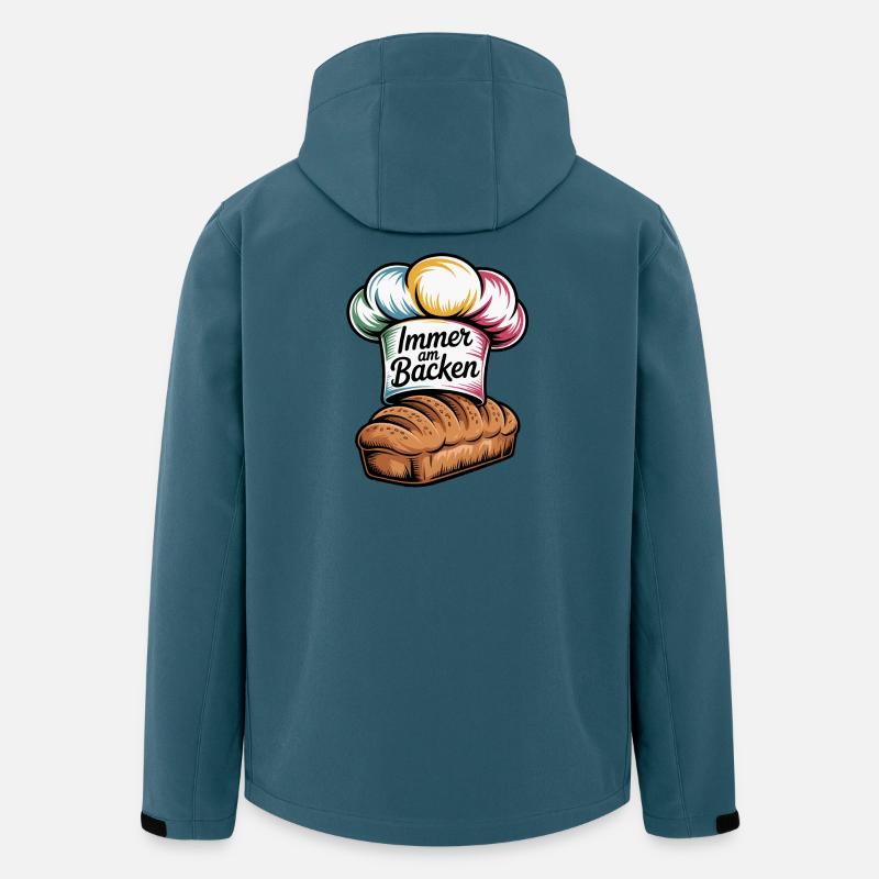 Backen Essen & Genuss Witz - Recycelte Männer Softshell-Jacke von Stanley/Stella - Dunkles Petrol